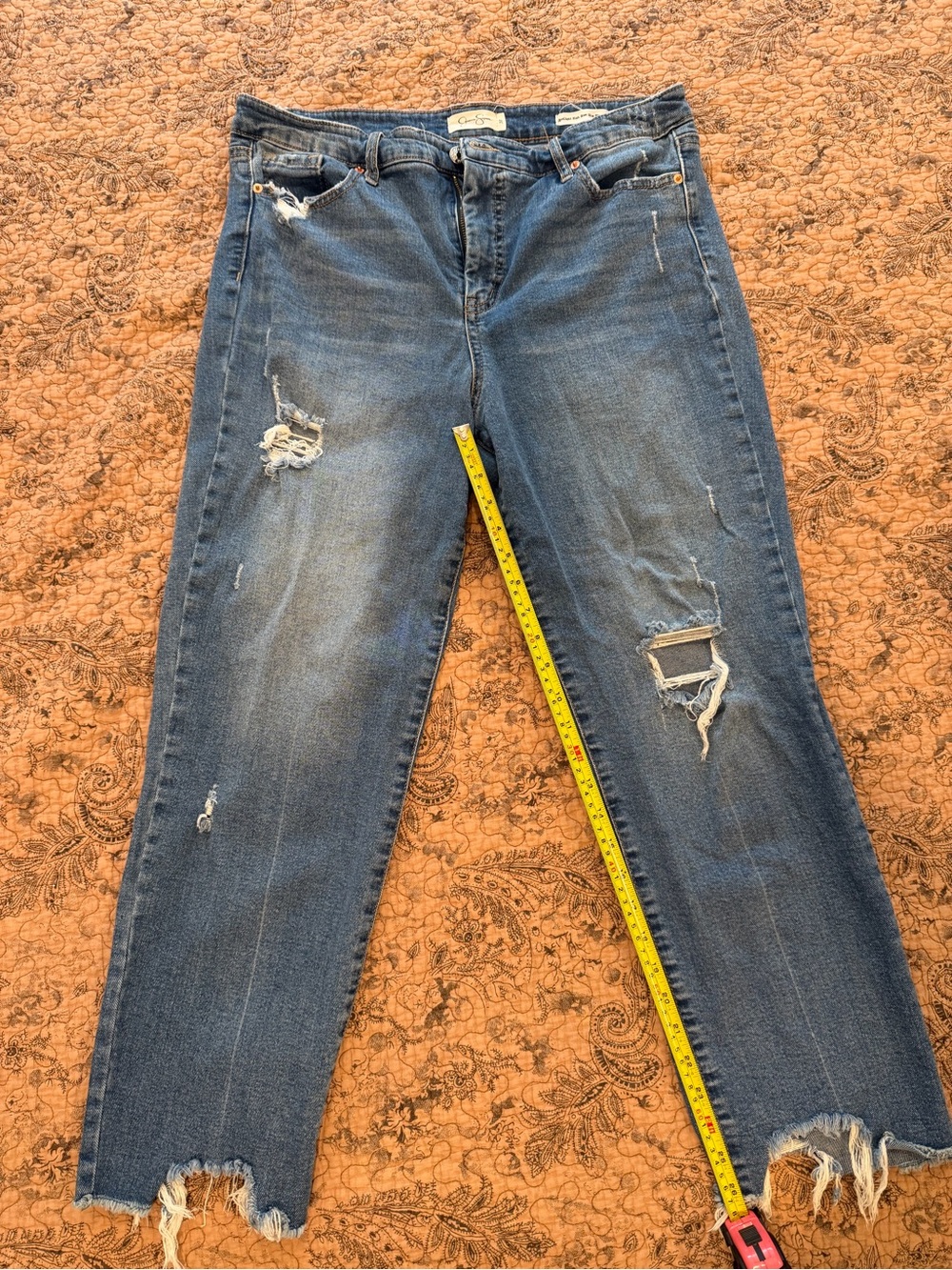 Jessica Simpson Distressed Crop Pants SZ 32